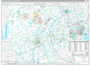 Fitchburg-Leominster Wall Map Premium Style